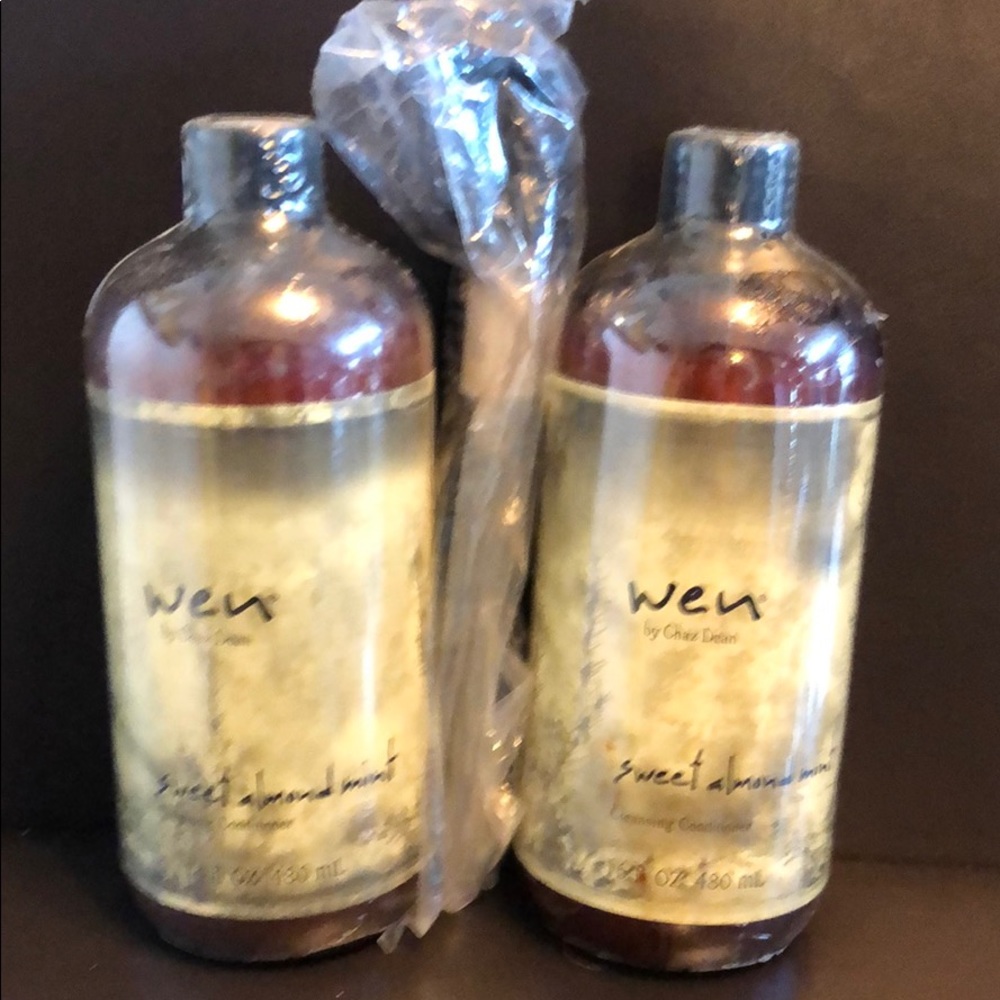 2 New Wen 16oz Sweet Almond Mint Conditoner
